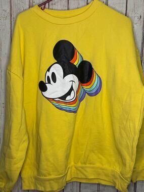 Mickey Mouse & Co Sweater pullover Adults Unisex size 2XL Yellow